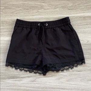 Express Black Drawstring Shorts